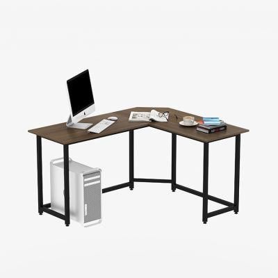 Modern Computer Desk L Shaped Study Office Furniture Wood Officetable Tube Computer Table