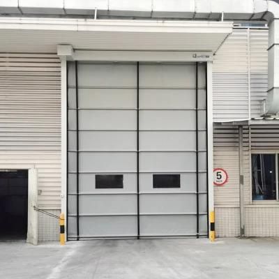 PVC Stacking Folding Type Rapid Electric Shutter Fabric High Speed Flexible Door