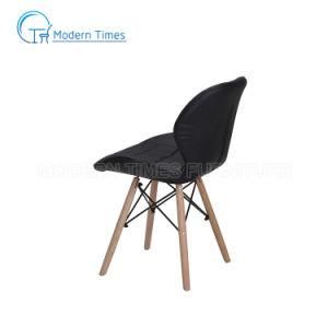 Mini PU Upholstered Seat Wooden Leg Restaurant Outdoor Dining Chair
