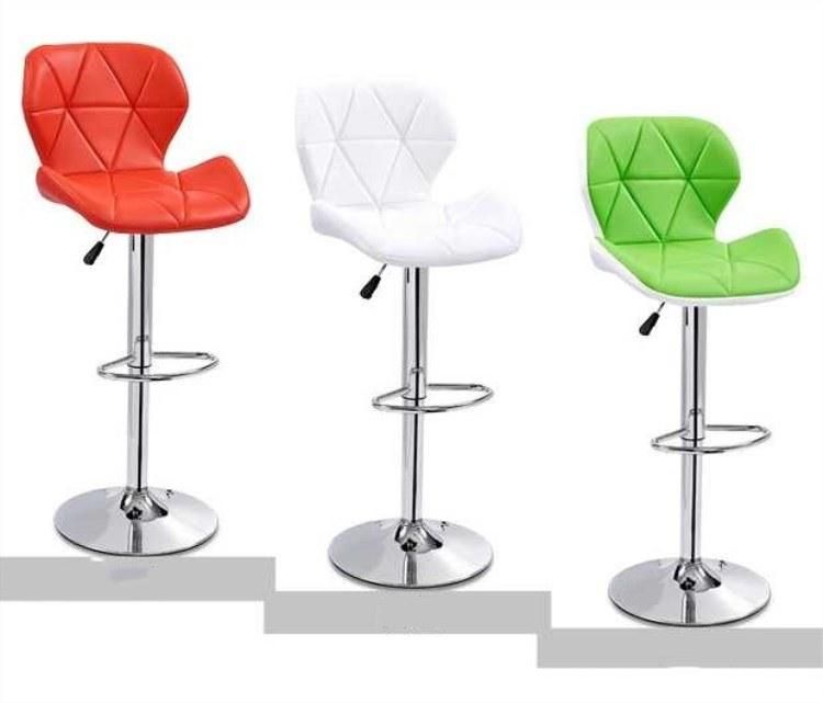 Modern Furniture Counter Bar Chair PU Leather Upholstered Swivel Rotating Bar Chair for Dining