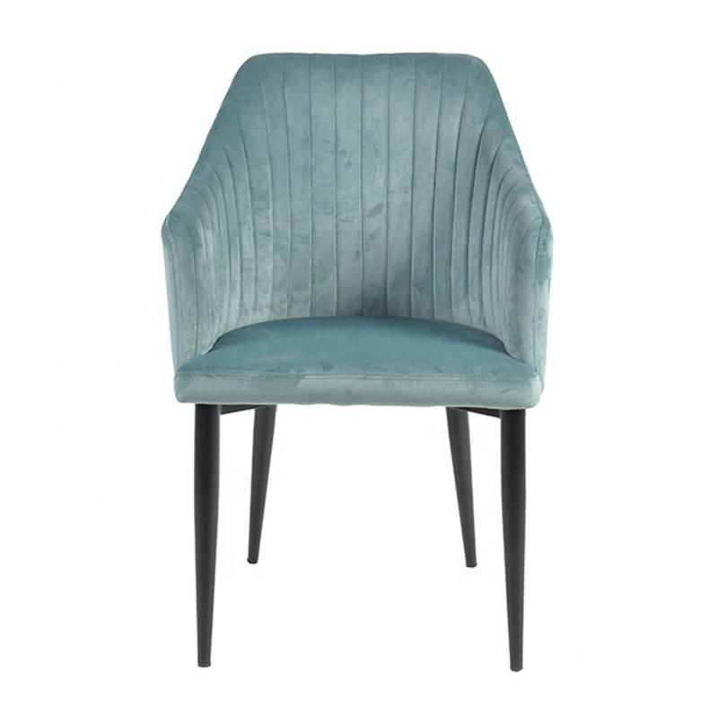 French Fabric Upholstered Modern Dining Room Velvet Chair for Home Use