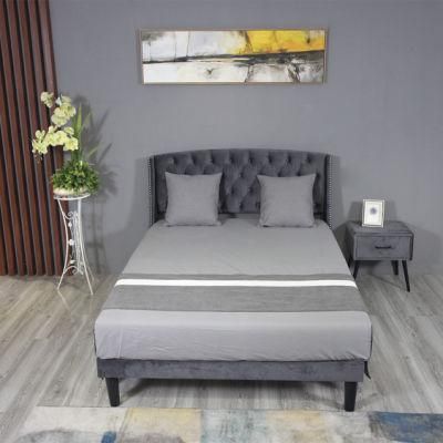Huayang Upholstery Velvet Fabric Bed