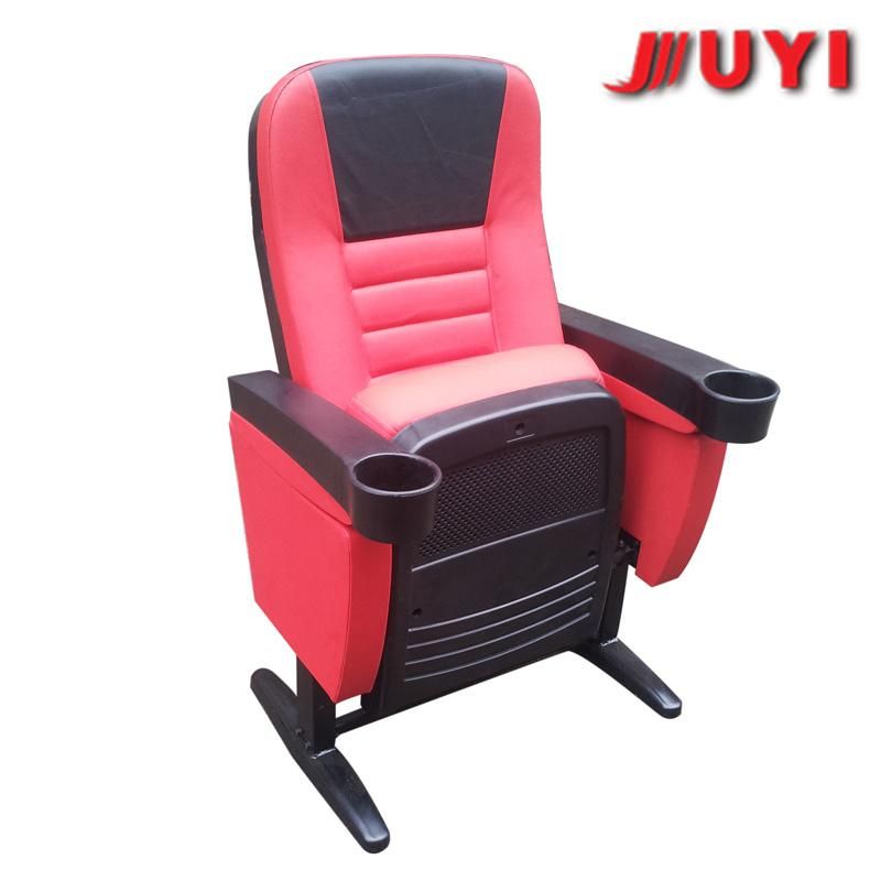 Wholesale Factory Price Cinema Chair Leather Outer Cover High Rebound Sponge PP Armrest Wood and Leather Folding Chairs Jy-617