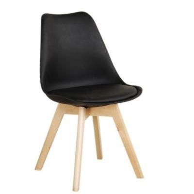 French Style Restaurant Leisure Chair Home Furniture Chair Nordic Living Room Solid Wood Dining Chair with PU Cushion