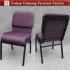 Iron Frame Purple Fabric Church Chair Hot Sale (YC-G78)