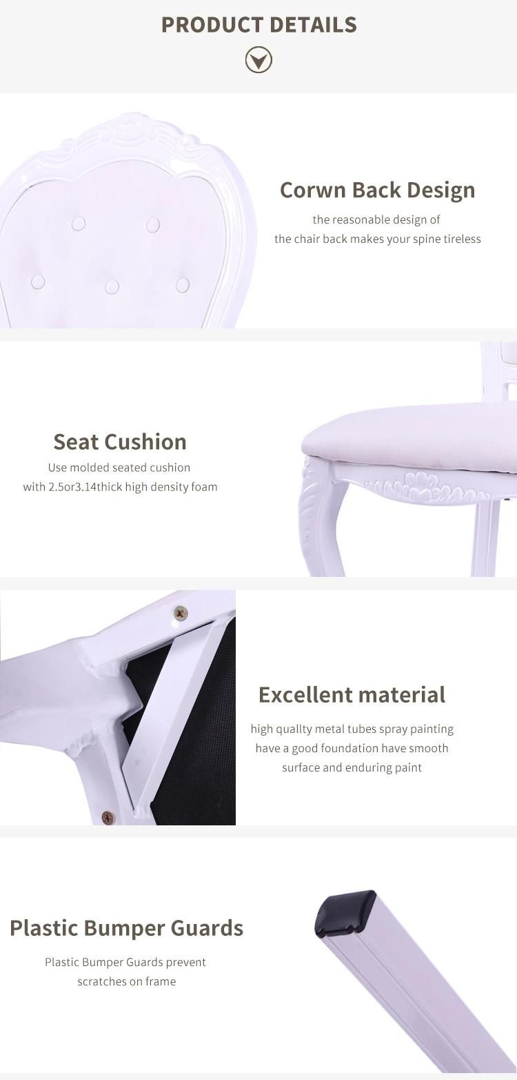 Wedding Furniture White Fabric Upholstered Louis Xvi Chair