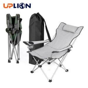 Uplion Outdoor Folding Camping Chairs with Pillow Probable Recliners Beach Relax Metal Folding Fishing Chair