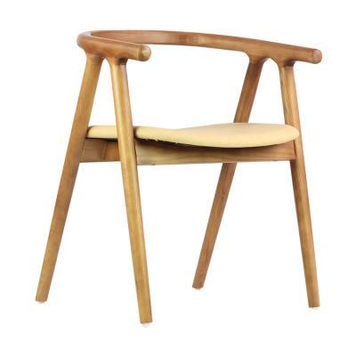 Ming Style Wooden Frame Fabric Seat Dining Chair for Restaurant Use