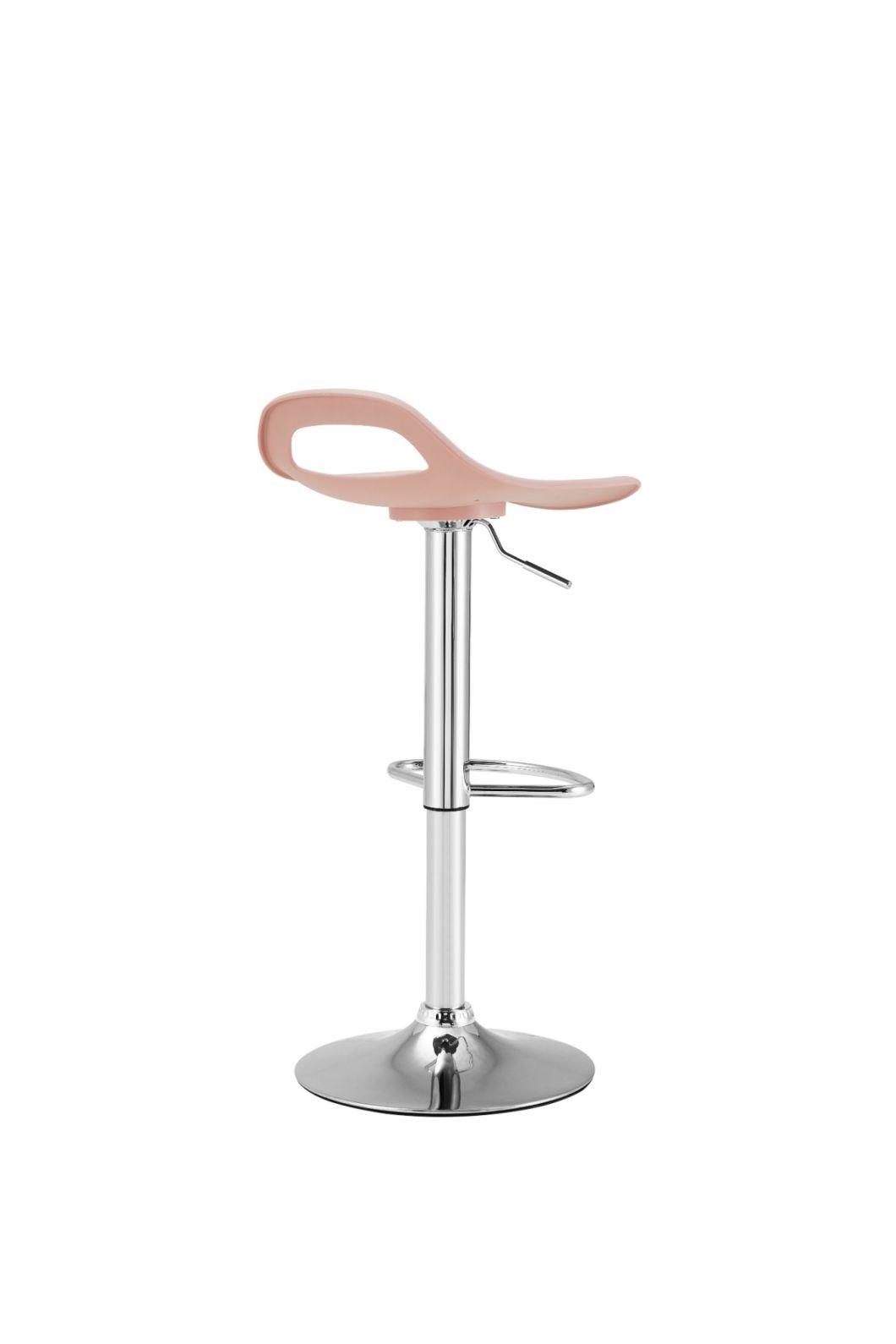 Nordic Modern Design Stainless Steel Legs PP Plastic Seat High Bar Chair