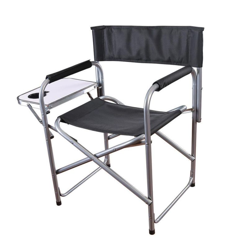 Folding Stable Director Chair Outdoor Durable Fishing Chair Beach Chair Aluminum Tube 600d Oxford with Tray Table