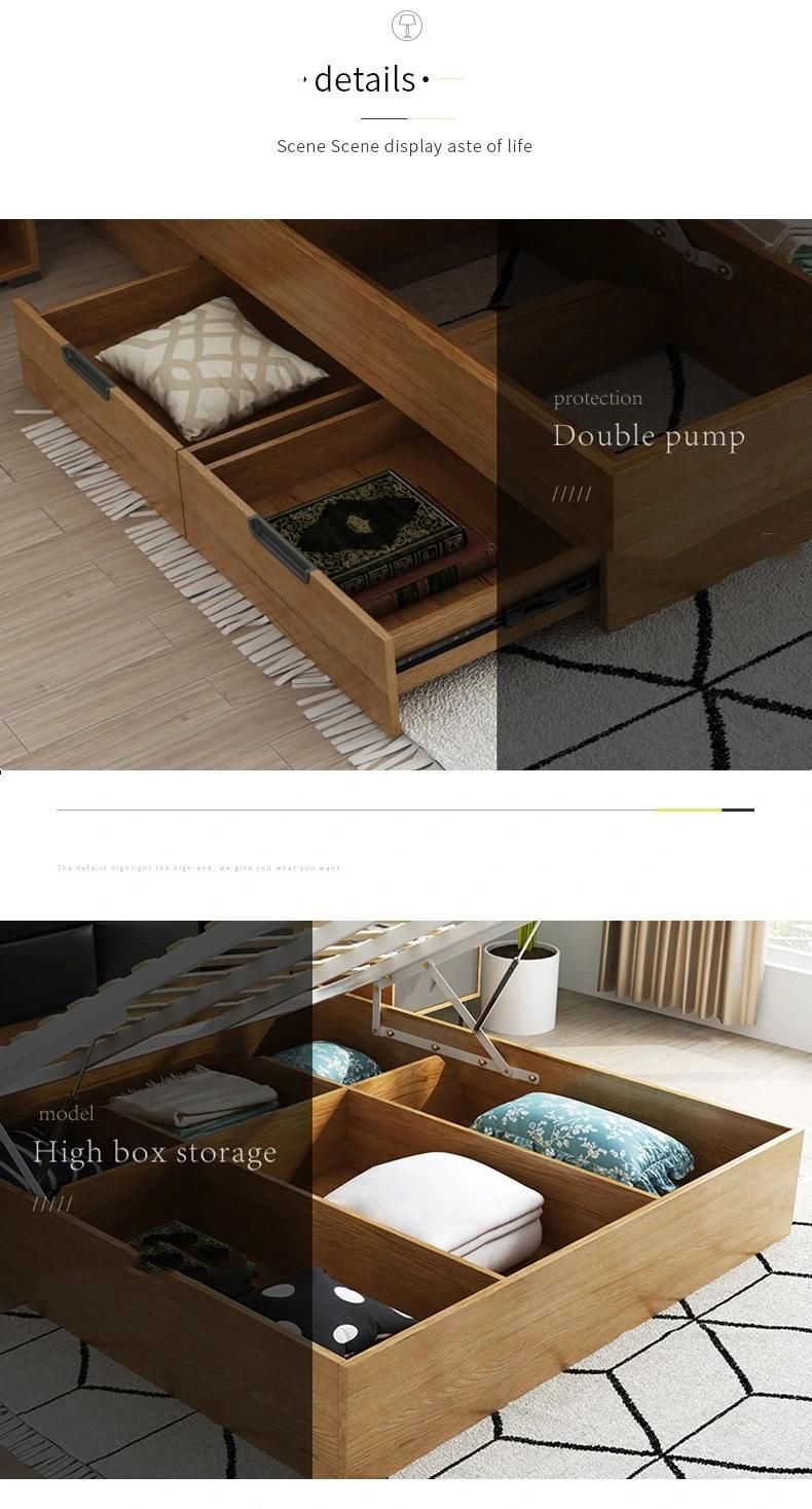 China Manufacturer Modern Home Hotel Furniture Melamine Wooden Furniture Beds