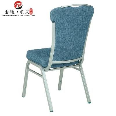 Wedding Furniture Elegant Stacking Aluminum Gold Hotel Chair Banquet for Sale