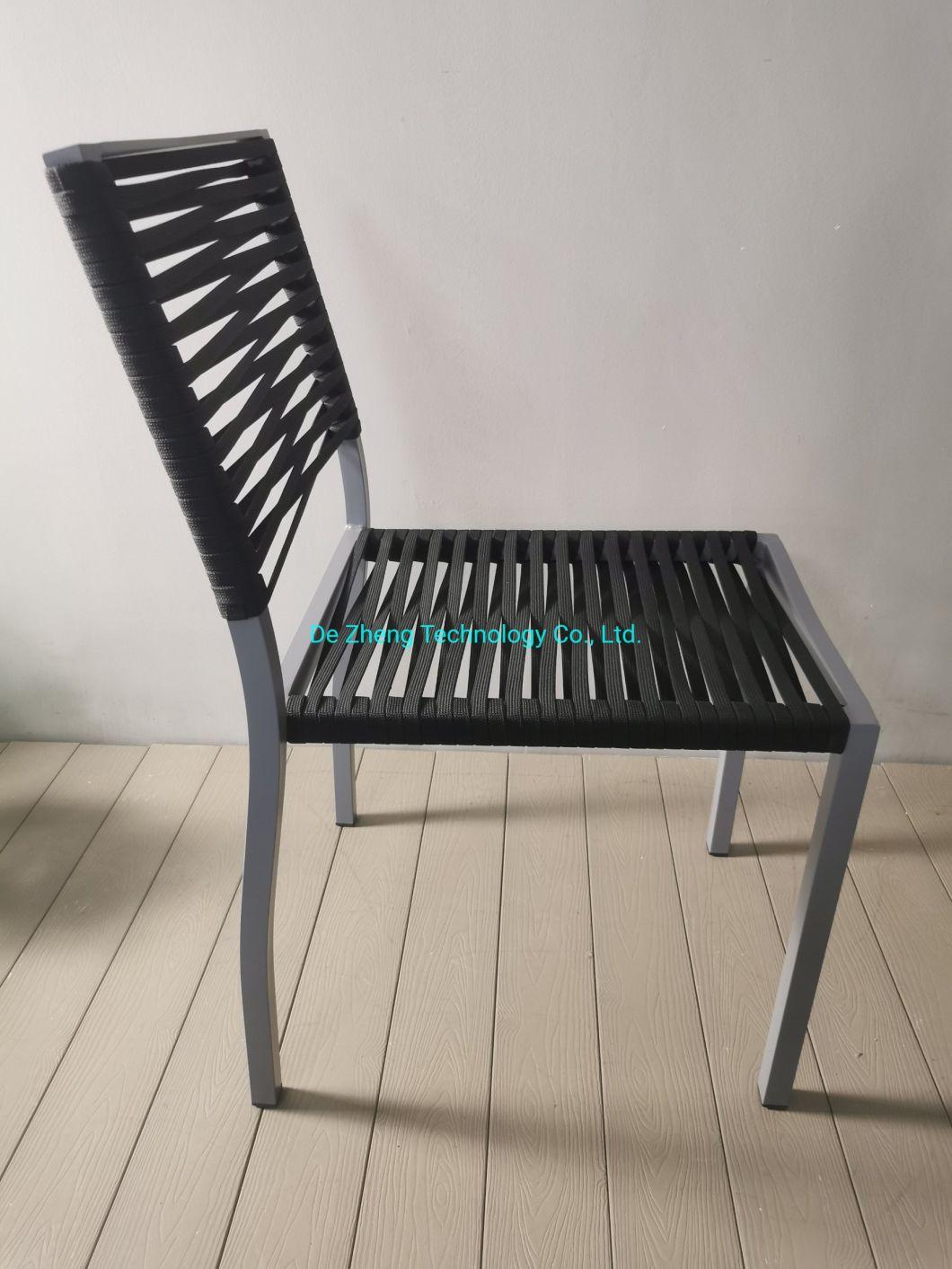 Restaurant Aluminium Outdoor Rope Dining Chair
