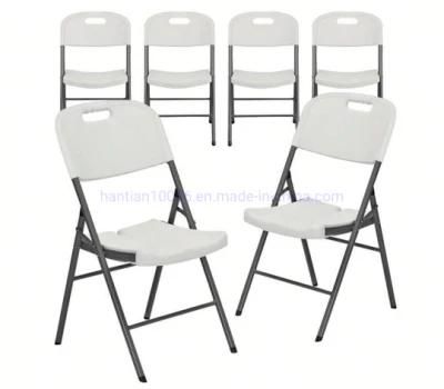 Hight-Density Polyethylene HDPE Plastic Lifetime Type Chairs Cheap Restaurant Plastic Chair Modern Outdoor Staff Folding Dining Chair