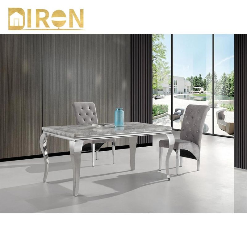 High Quality Stainless Steel Dining Restaurant Chair with Seat Pad