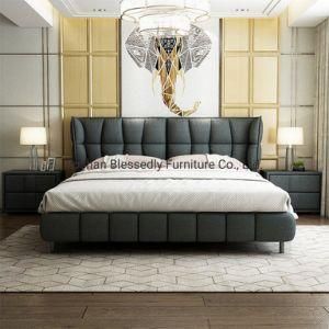 Cotton Linen Soft Bag Fabric Bed Modern Bedroom Upholstered Bed