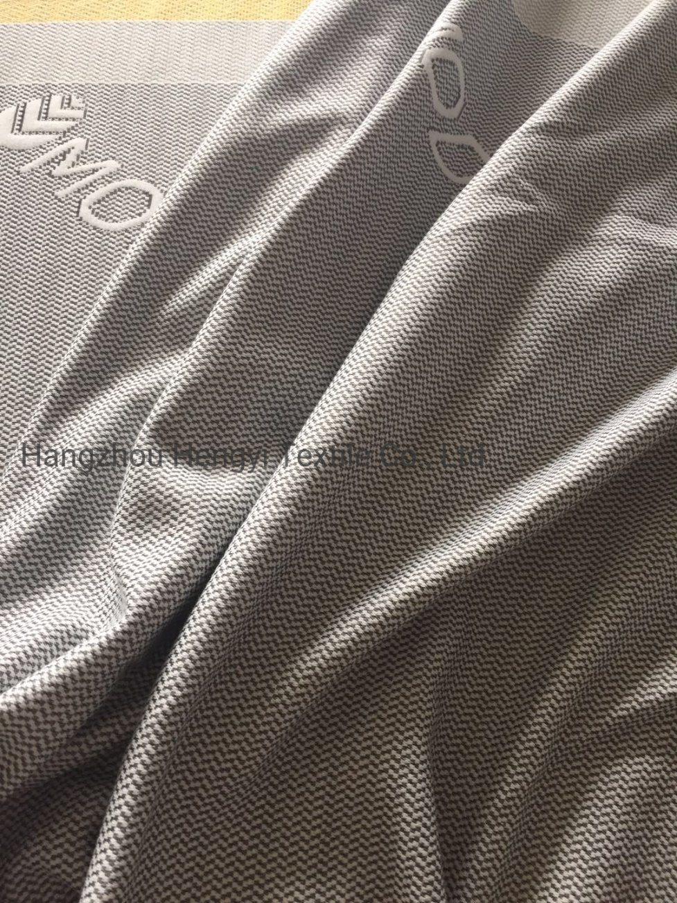 Friendly Fabric with White and Gery Corrugated Design for Bedding