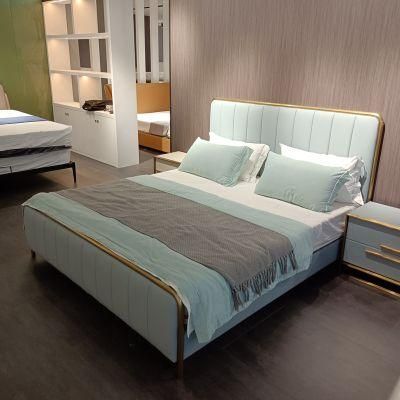 Upholstered Bed with Metal Base for Hotel &amp; Home Bedroom Set for Sales