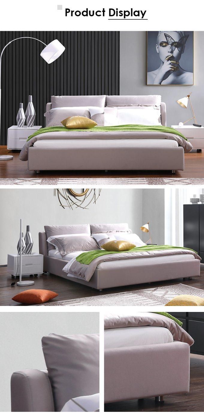 The Latest Modern Furniture Fabric Leisure Bedroom Queen Size Bed