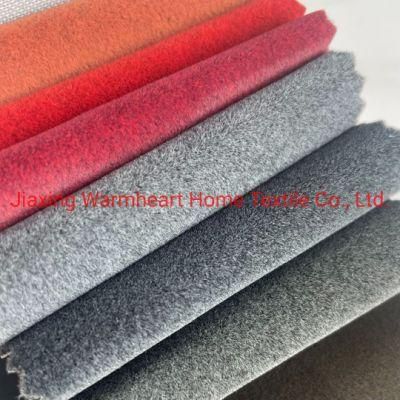 100%Nylon Two Tones Single Flocked Fabric Flocking Sofa Material Functional Furniture Cloth Easy Cleaning Waterproof Oil Repellent (FW)