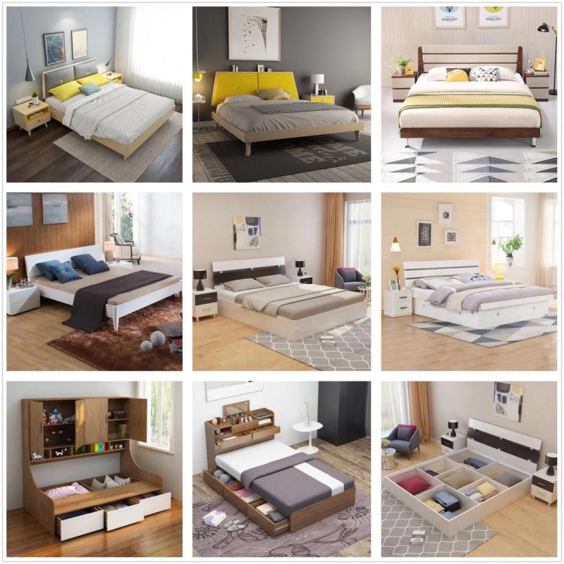 Asia Market Model Full Set Bedroom Furniture Wooden Bed Set
