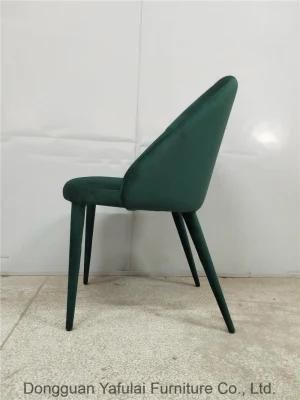 New Modren Armrest Green Fabric Dining Chair