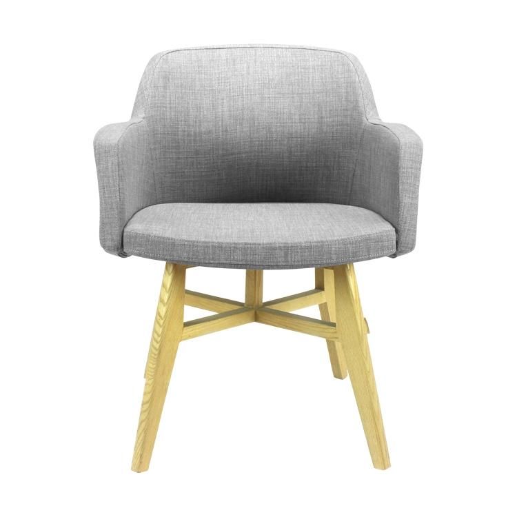 Modern Hotel Restaurant Furniture Sets Wood Frame Fabric Dining Chair