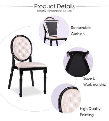 Top Furniture Wooden Look Comfortable Stacking White Wedding Chairs