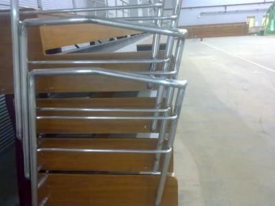 High Quality Wooden Portable Tip-up Telescopic Grandstand Chairs Metal Bleacher Jy-705