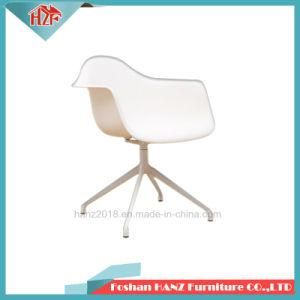 Plastic Back with Arm Rest/Fabric Covered Foam Cushion/Metal Legs Chair