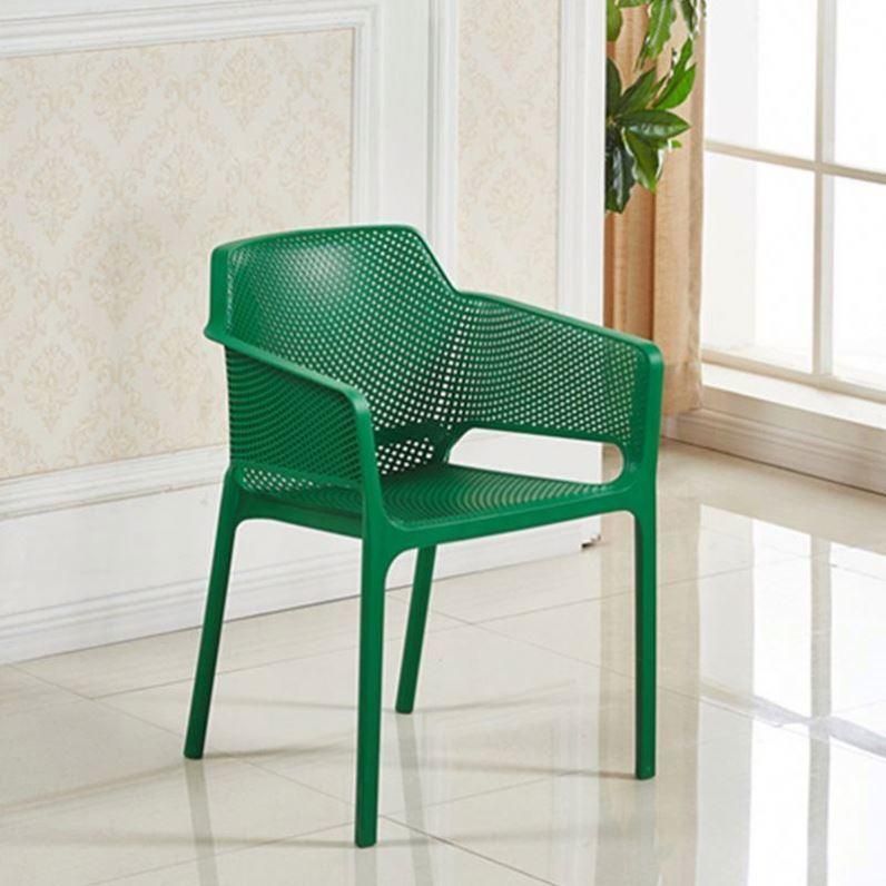 Colorful Hot Sale Fashion Dining Room Furniture Plastic Outdoor Garden Plastic Chair with Arms