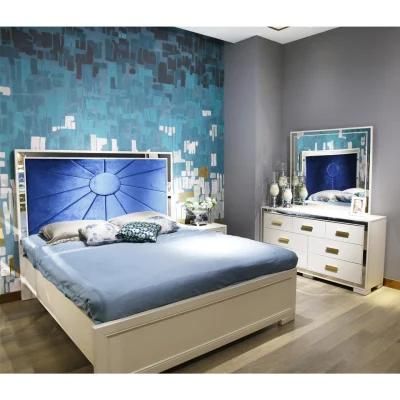 Modern Fabric Design Wooden Bedroom Bed