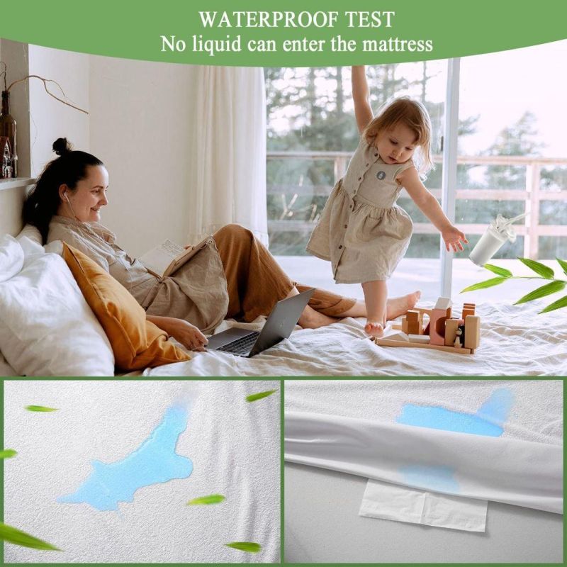 Jacquard 3D Air Fabric Waterproof Bamboo Mattress Protector Cover