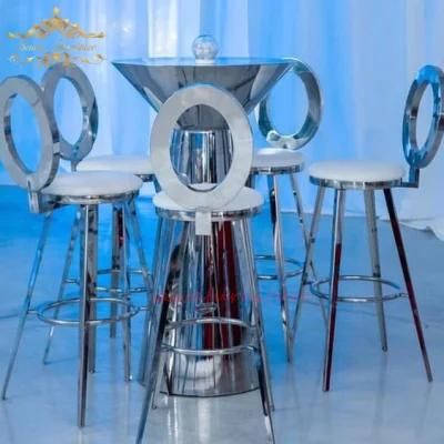 Rose Gold Metal Cheap Velvet Bar Counter Stool Home Modern Minimalist Casual Cafe High Bar Chairs Furniture for Bar Table Sale