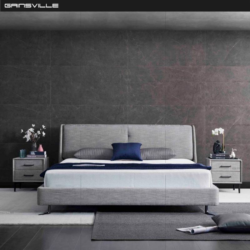 Italy New Design Bed Sofa Bed King Bed Upholstered Fabric Bed Wall Bed Modern Furniture Bedroom Furniture