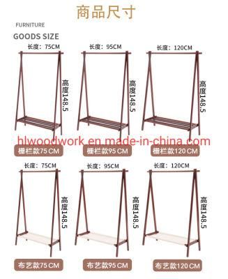 Beech Wood Stand Coat Rack Stand Hanger Foyer Furniture Brown Color Fence Style Living Room Coat Rack Office Coat Rack