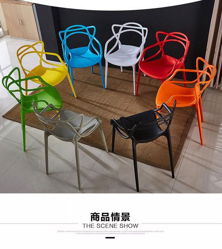 Hot Sale Master Design Indoor and Outdoor Restaurant Stackable Large Plastic Desk Waiting Chair