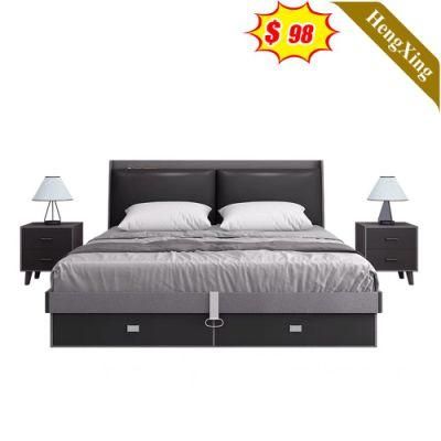 Luxury Modern Hotel Bedroom Furniture King Size Double Fabric Leather Bed Frame Bed Room Bed