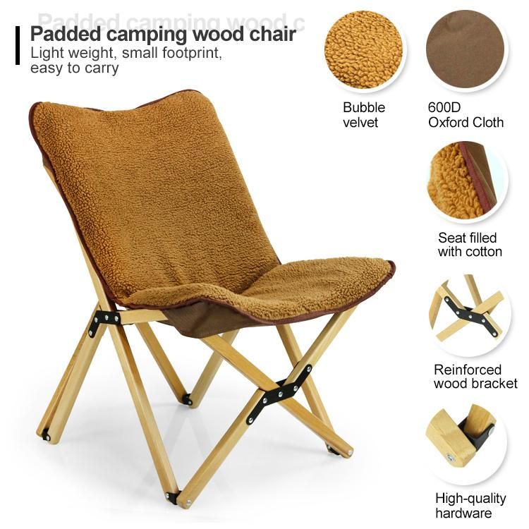 High Quality Hardware Fabric Wood Beach Chair
