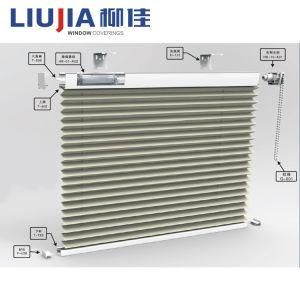 Manual Pleated Blind with Pleated Fabric