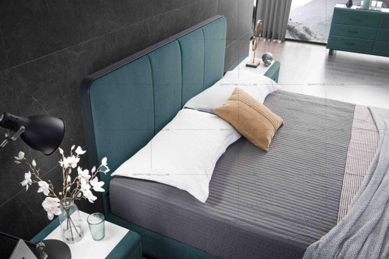 Customized Modern Bedroom Furniture Sets Beautiful Fabric King Beds Gc1823