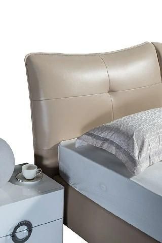 Modern Home Furniture Wood Metal Upholstered King Headboard King Bed