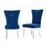 High Back Blue Fabric Velvet Italian Hotel Restaurant Dining Chair