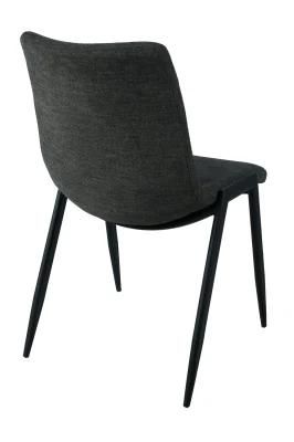 Home Living Room Upholstered Velvet Fabric Dining Room Furniture Restaurant Hotel Spraying Legs Steel Dining Chair