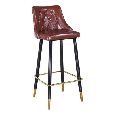 Modern Barstool Chrome Gold Bar Chair and Bar Stools