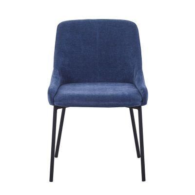 Comfortable Spy Fabric Seat and Back Black Legs Square Dining Chair