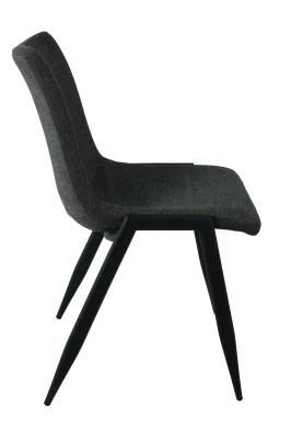 Modern Home Restaurant Dining Room Furniture Black Fabric Steel Dining Chair for Outdoor