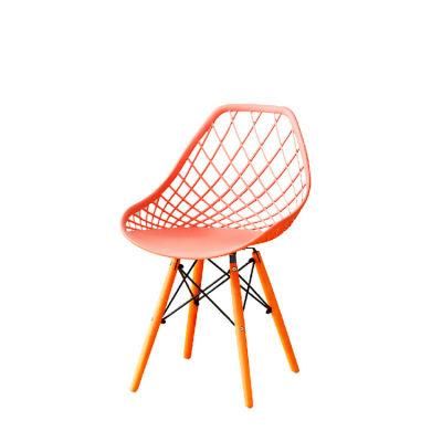 Factory PP Modern Home Furniture Plastic Dining Living Room Outdoor EMS Chair with Beech Legs