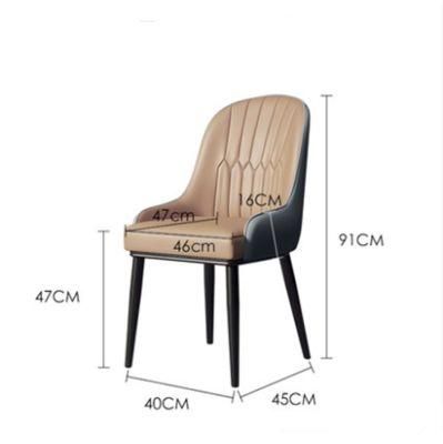 Free Sample Home Furniture Wholesale Luxury French Restaurant Modern Dining PU Leather Upholstered Dining Chairs
