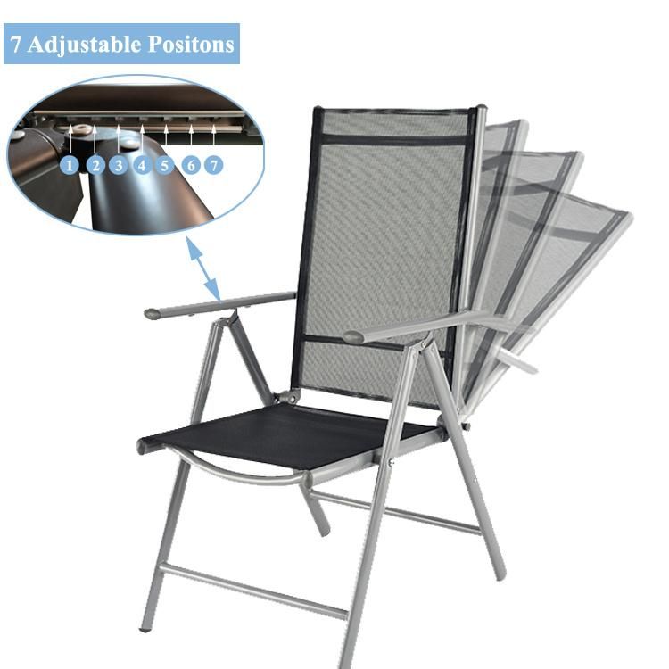 Outdoor Steel Tube Folding Dining Camping Lounge Chair